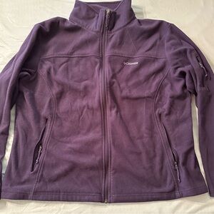 Columbia Purple Ski Jacket Full-Length Zipper